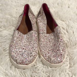 TOMS Candy Cane design slip on. NWOT or box.